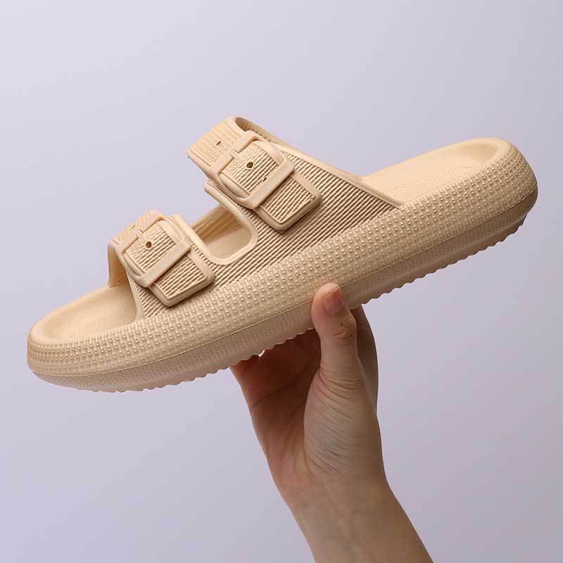 Summer Bliss Platform Buckle Slippers