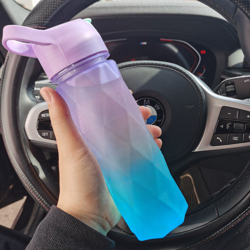 Stay Refreshed Anywhere with our Spray Water Bottle for Girls Purple and blue gradient