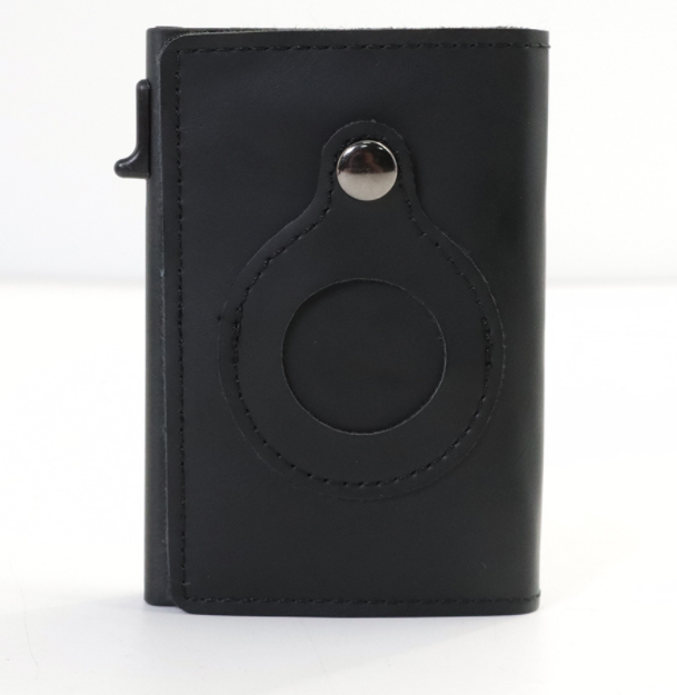 Secure Your Essentials with AirTag Wallet: RFID Card Holder & Anti-Theft Solution PU black